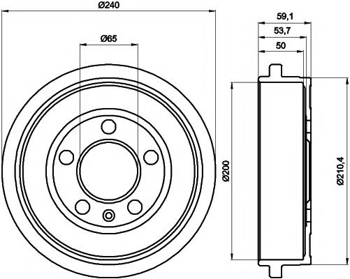 Tambur frana AUDI A2 (8Z0) (2000 - 2005) TEXTAR 94023800 piesa NOUA