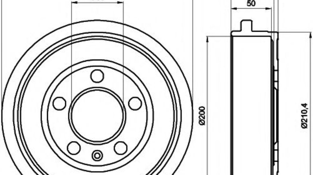 Tambur frana AUDI A2 (8Z0) (2000 - 2005) TEXTAR 94023800 piesa NOUA