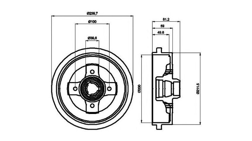 Tambur frana Audi AUDI 80 (80, 82, B1) 1972-1978 #2 0986477041