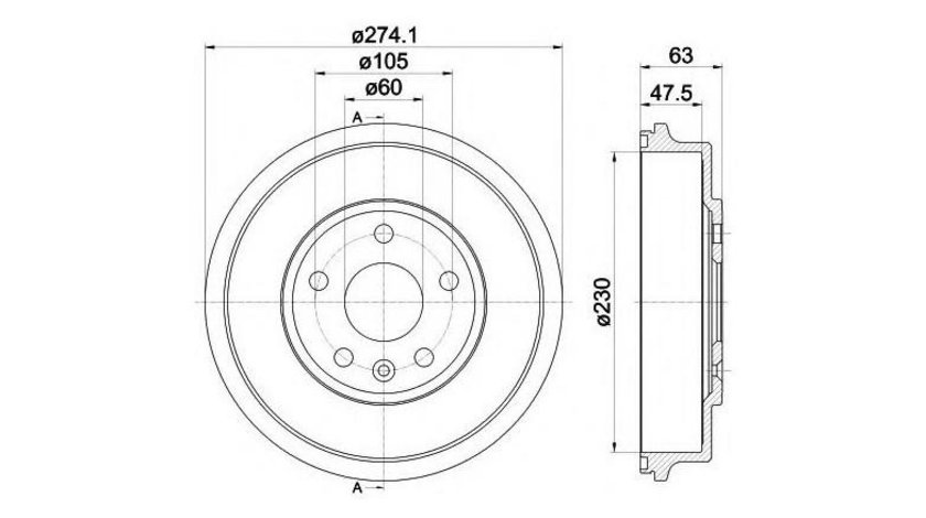 Tambur frana Chevrolet AVEO hatchback (T300) 2011-2016 #2 253631