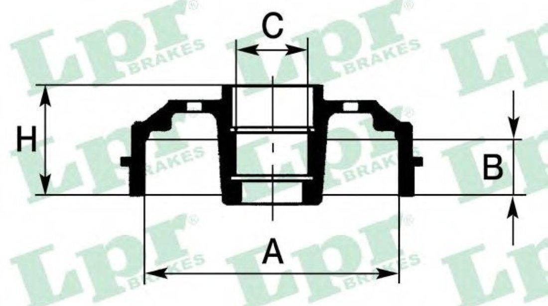 Tambur frana CITROEN C2 ENTERPRISE (2009 - 2016) LPR 7D0637 piesa NOUA