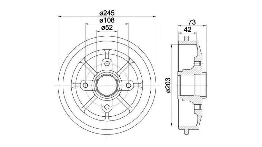 Tambur frana Citroen C3 II 2009-2016 #2 0986477151