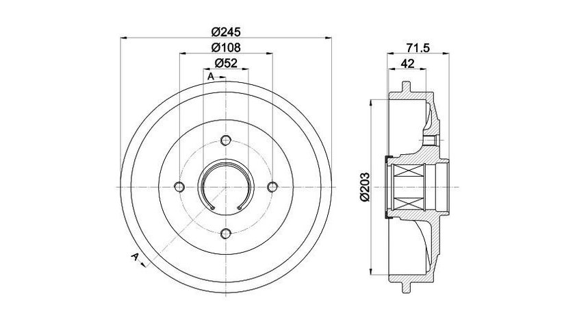 Tambur frana Citroen C3 II 2009-2016 #2 0986477151