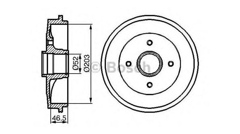 Tambur frana Citroen SAXO (S0, S1) 1996-2004 #2 0986477124