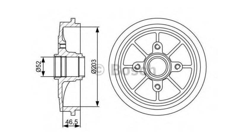 Tambur frana Citroen XSARA cupe (N0) 1998-2005 #2 0986477126