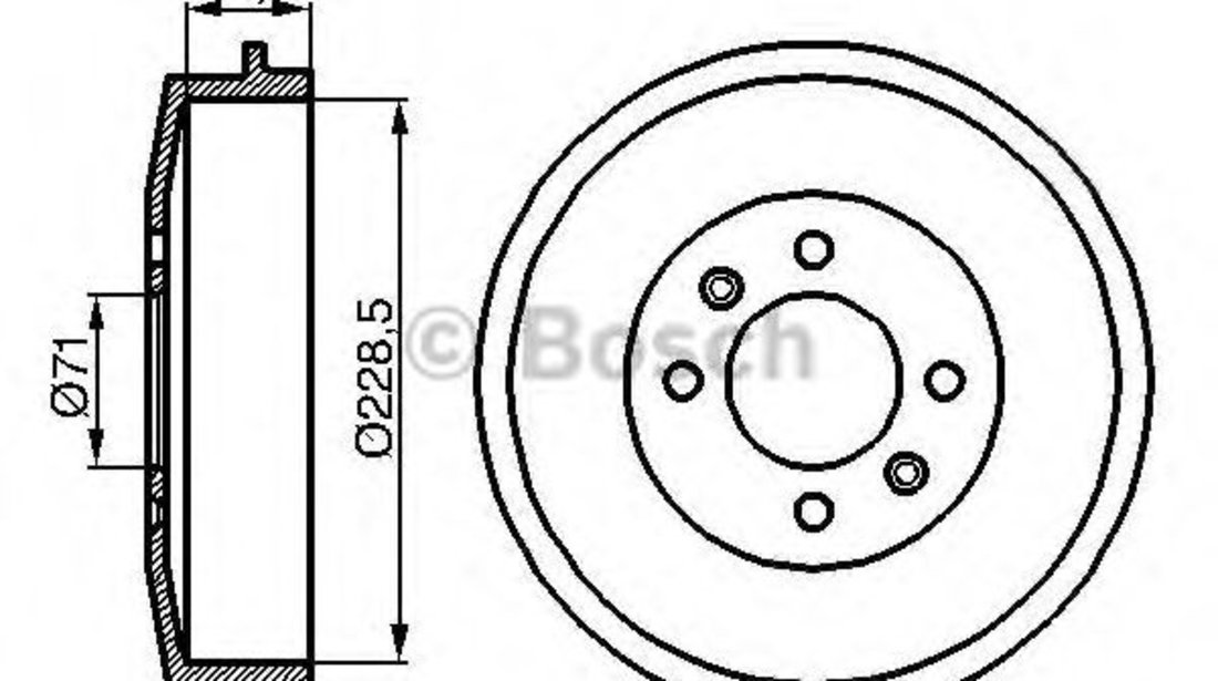 Tambur frana CITROEN XSARA Estate (N2) (1997 - 2010) BOSCH 0 986 477 060 piesa NOUA