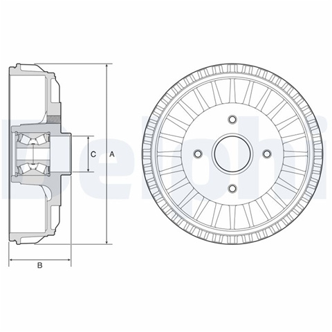 Tambur Frana (cu Rulment) Delphi Dacia BFR768