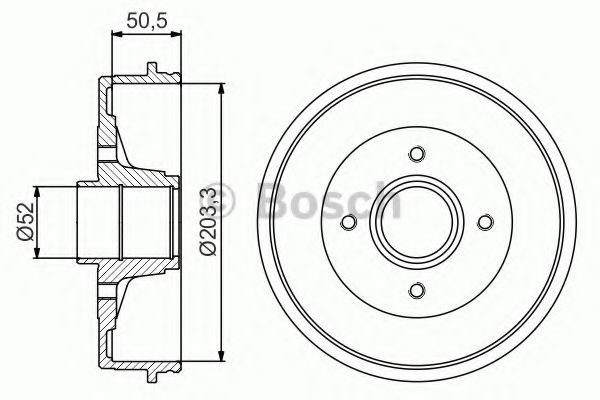Tambur frana DACIA LOGAN (LS) (2004 - 2016) BOSCH 0 986 477 175 piesa NOUA