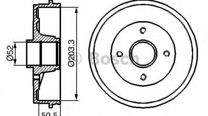 Tambur frana DACIA SANDERO (2008 - 2016) BOSCH 0 986 477 120 piesa NOUA