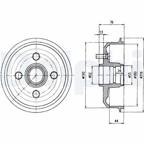 Tambur Frana Delphi Ford BF229
