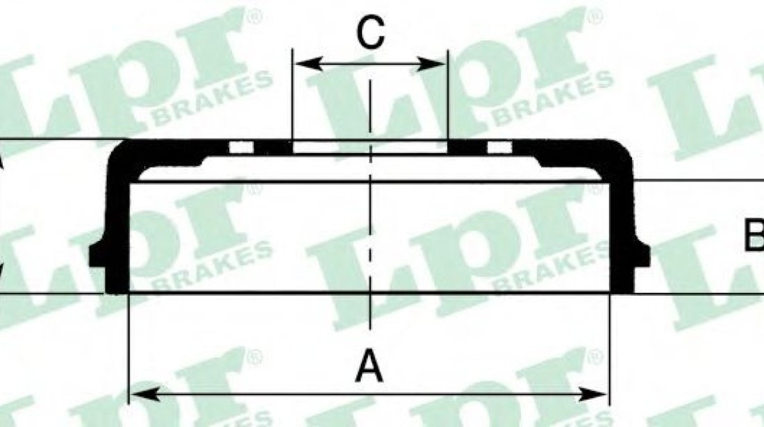 Tambur frana FIAT DOBLO Cargo (223) (2000 - 2016) LPR 7D0267 piesa NOUA