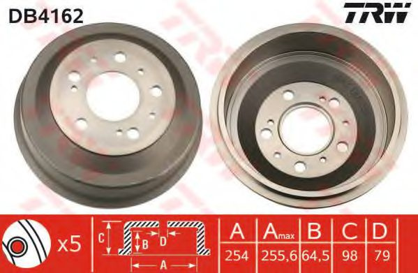 Tambur frana FIAT DUCATO caroserie (230L) (1994 - 2002) TRW DB4162 piesa NOUA