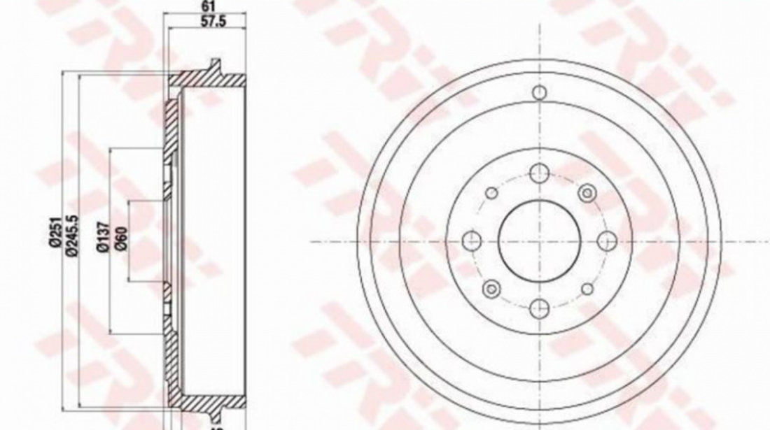 Tambur frana Fiat GRANDE PUNTO (199) 2005-2016 #2 0986477208