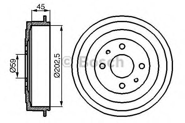 Tambur frana FIAT PUNTO (188) (1999 - 2016) BOSCH 0 986 477 109 piesa NOUA