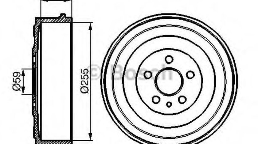 Tambur frana FIAT SCUDO combinato (220P) (1996 - 2006) BOSCH 0 986 477 144 piesa NOUA