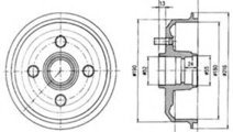 Tambur frana FORD COURIER (F3L, F5L) (1991 - 1996)...