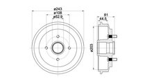 Tambur frana Ford FIESTA V Van 2003-2016 #2 098647...