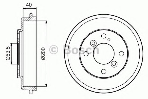 Tambur frana FORD FIESTA VI (2008 - 2016) BOSCH 0 986 477 240 piesa NOUA
