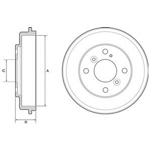 Tambur frana FORD FIESTA VI (2008 - 2016) DELPHI BF525 piesa NOUA