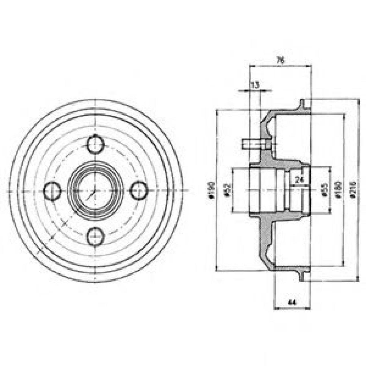 Tambur frana FORD KA (RB) (1996 - 2008) DELPHI BF229 piesa NOUA