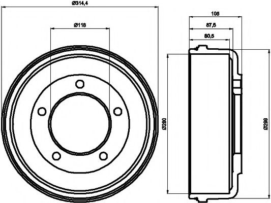 Tambur frana FORD TRANSIT caroserie (FA) (2000 - 2006) TEXTAR 94024600 piesa NOUA