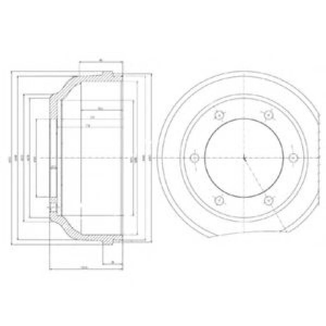 Tambur frana FORD TRANSIT caroserie (FA) (2000 - 2006) DELPHI BF467 piesa NOUA