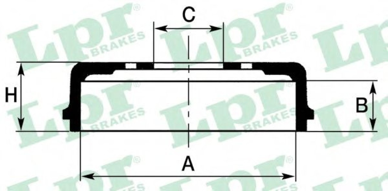 Tambur frana FORD TRANSIT platou / sasiu (2006 - 2014) LPR 7D0647 piesa NOUA