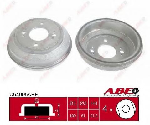 Tambur frana HONDA CIVIC VI Hatchback (EJ, EK) (1995 - 2001) ABE C64005ABE piesa NOUA
