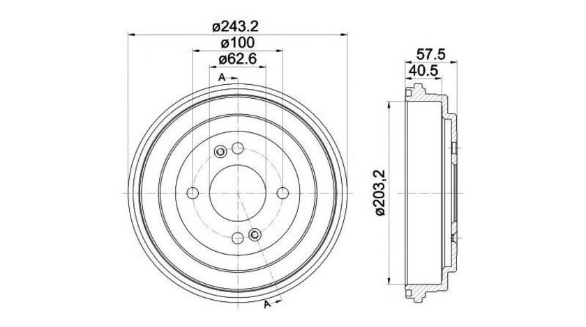 Tambur frana Hyundai ACCENT III limuzina (MC) 2005-2010 #2 1825253401