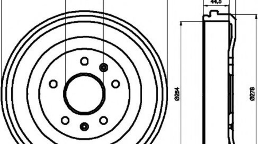 Tambur frana LAND ROVER FREELANDER (LN) (1998 - 2006) TEXTAR 94030900 piesa NOUA