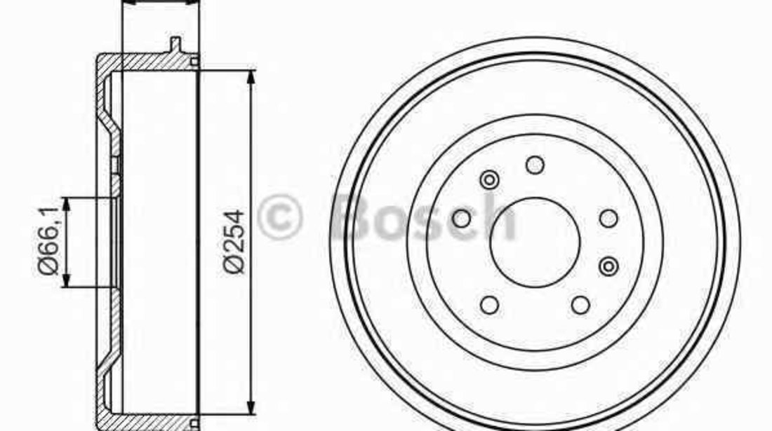 Tambur frana LAND ROVER FREELANDER Soft Top BOSCH 0 986 477 227