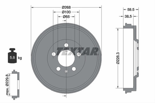 Tambur Frana (livrabil Numai Pereche) Textar Audi 94046000