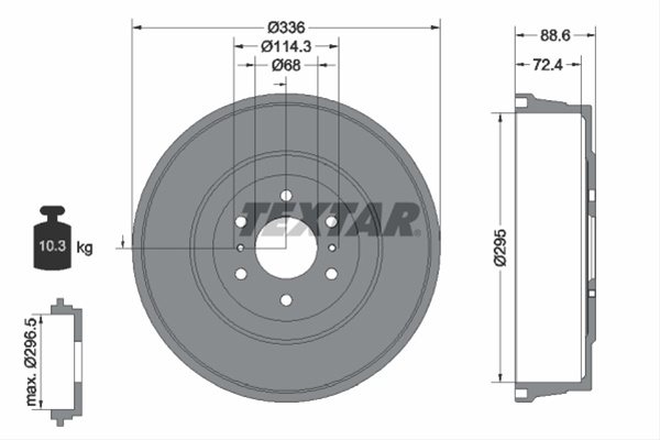 Tambur Frana (livrabil Numai Pereche) Textar Nissan 94046500