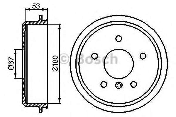 Tambur frana MERCEDES A-CLASS (W168) (1997 - 2004) BOSCH 0 986 477 096 piesa NOUA