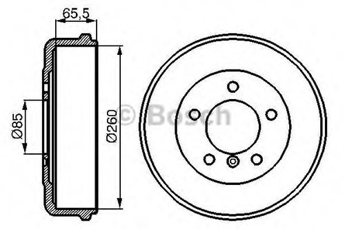 Tambur frana MERCEDES G-CLASS Cabrio (W463) (1989 - 2016) BOSCH 0 986 477 038 piesa NOUA