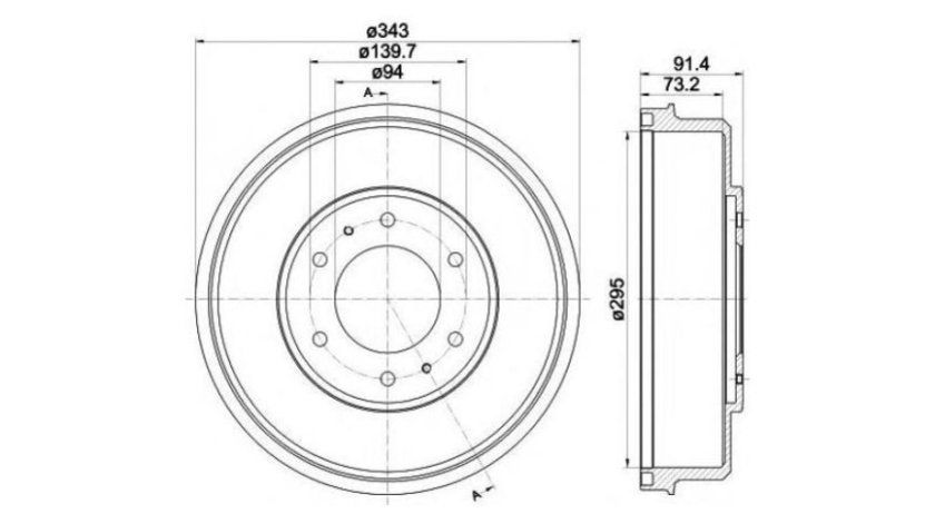 Tambur frana Mitsubishi L 200 (KB_T, KA_T) 2004-2016 #2 1825251213