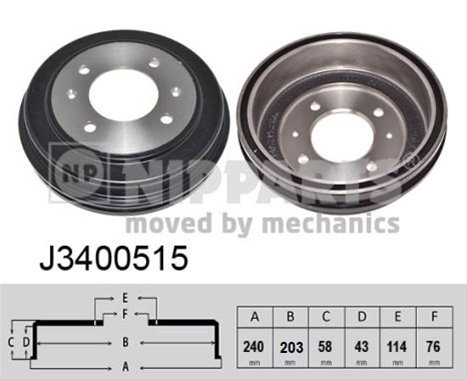 Tambur Frana Nipparts Hyundai J3400515