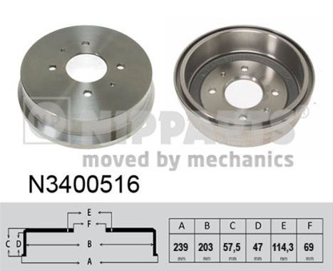 Tambur Frana Nipparts Hyundai N3400516