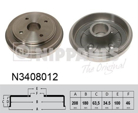 Tambur Frana Nipparts Opel N3408012