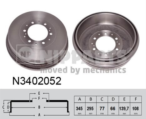 Tambur Frana Nipparts Toyota N3402052