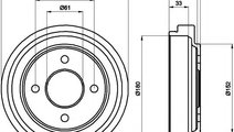 Tambur frana NISSAN MICRA II (K11) (1992 - 2003) T...