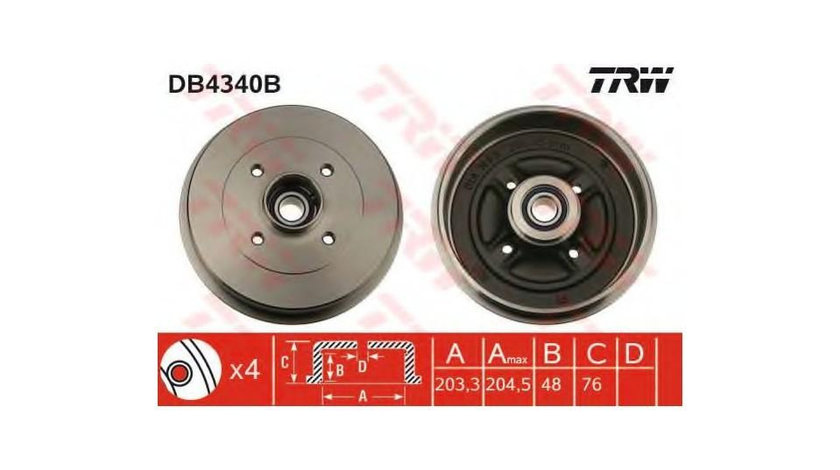 Tambur frana Nissan MICRA III (K12) 2003-2010 #2 0986477196