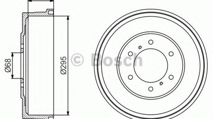 Tambur frana NISSAN NAVARA (D40) (2004 - 2016) BOSCH 0 986 477 215 piesa NOUA