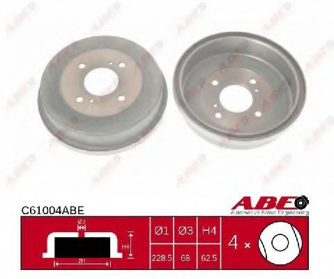 Tambur frana NISSAN PRIMERA Break (WP11) (1996 - 2002) ABE C61004ABE piesa NOUA