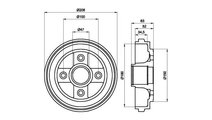 Tambur frana Opel AGILA (A) (H00) 2000-2007 #2 098...