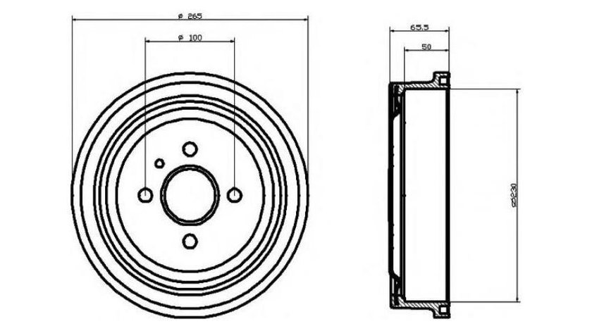 Tambur frana Opel ASTRA F (56_, 57_) 1991-1998 #2 0986477100