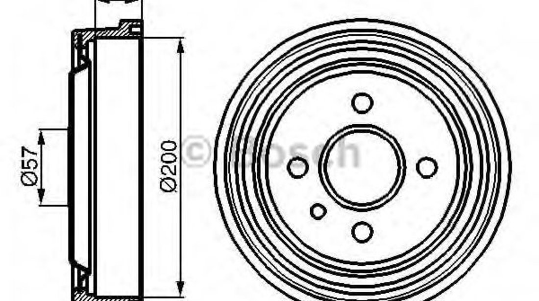 Tambur frana OPEL ASTRA F Combi (51, 52) (1991 - 1998) BOSCH 0 986 477 021 piesa NOUA