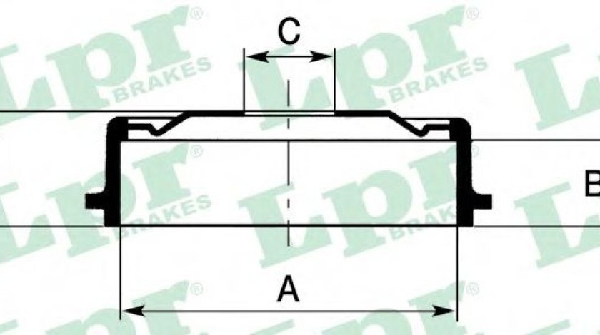 Tambur frana OPEL ASTRA F Hatchback (53, 54, 58, 59) (1991 - 1998) LPR 7D0560 piesa NOUA