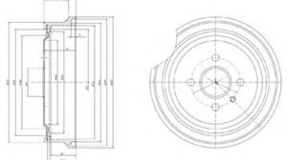 Tambur frana OPEL ASTRA G Combi (F35) (1998 - 2009) DELPHI BF367 piesa NOUA