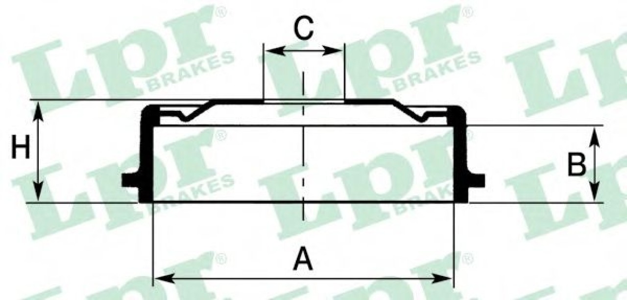 Tambur frana OPEL ASTRA G Cupe (F07) (2000 - 2005) LPR 7D0560 piesa NOUA